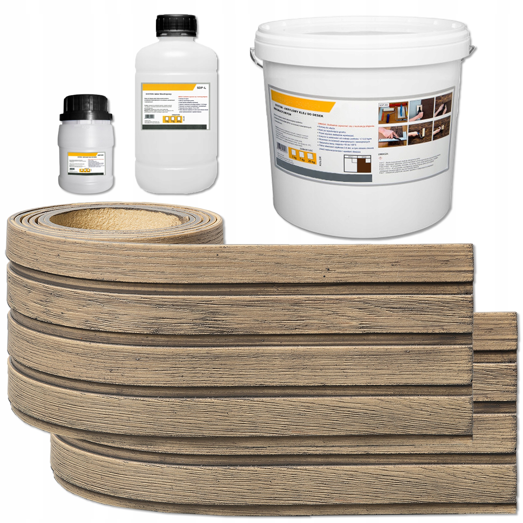 Elastické fasádní lamely Imitace dřeva Lamel Wasser sada 1 m²