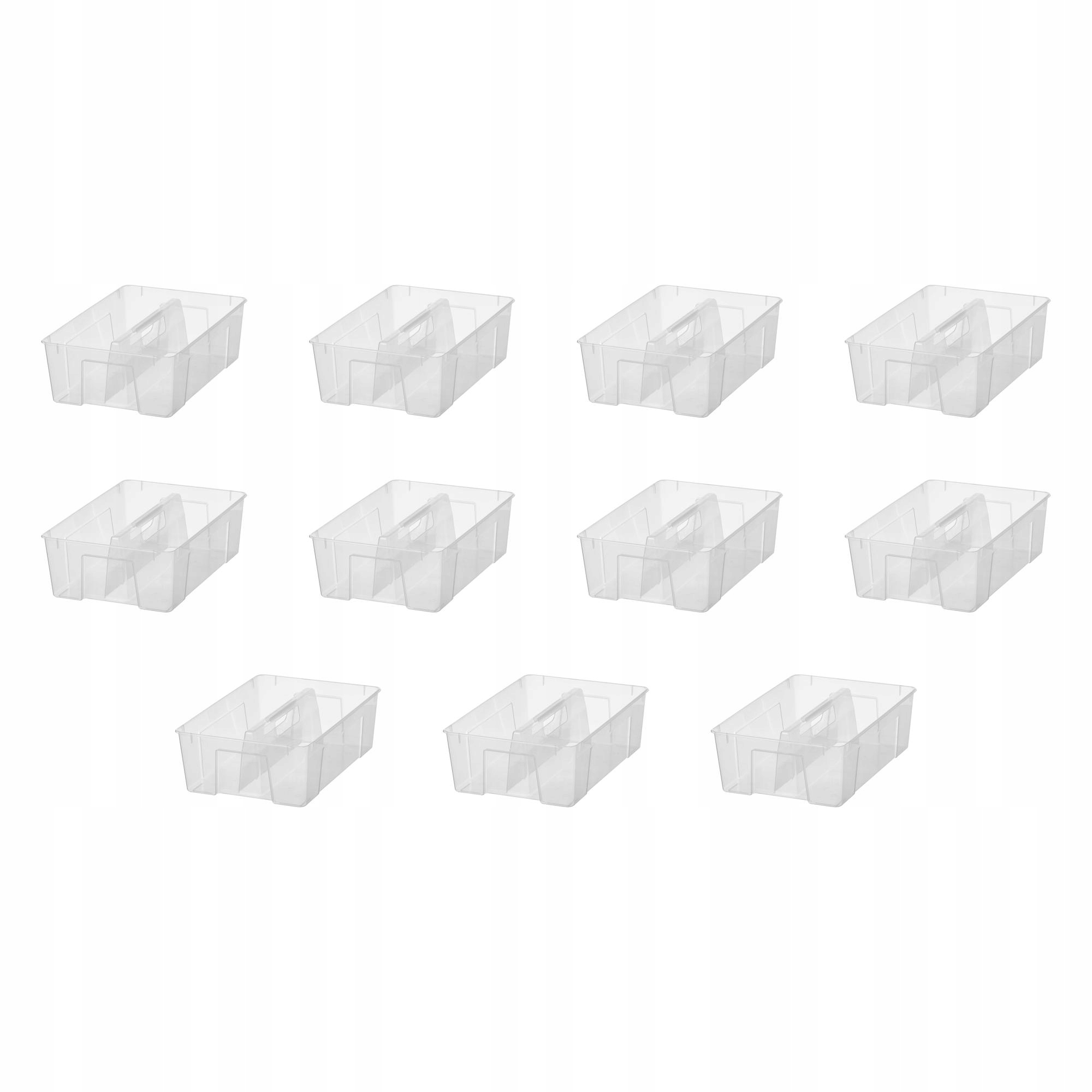 11 ks Vložka Samla 11 22 l průhledný 37x25x12 cm s přihrádkami