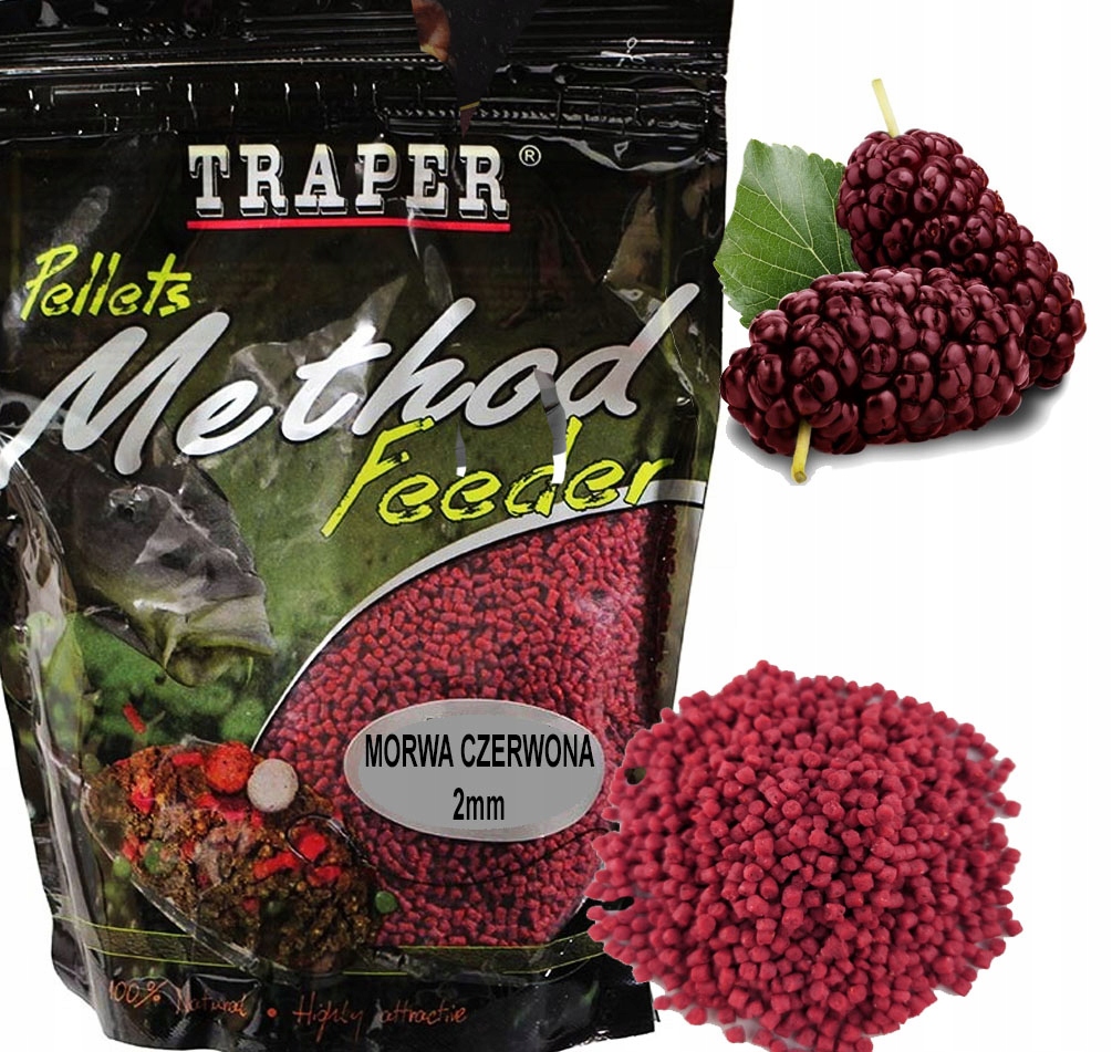 Pellet 2mm Traper do Metody Feeder MORWA CZERWONA 500g Wrocław