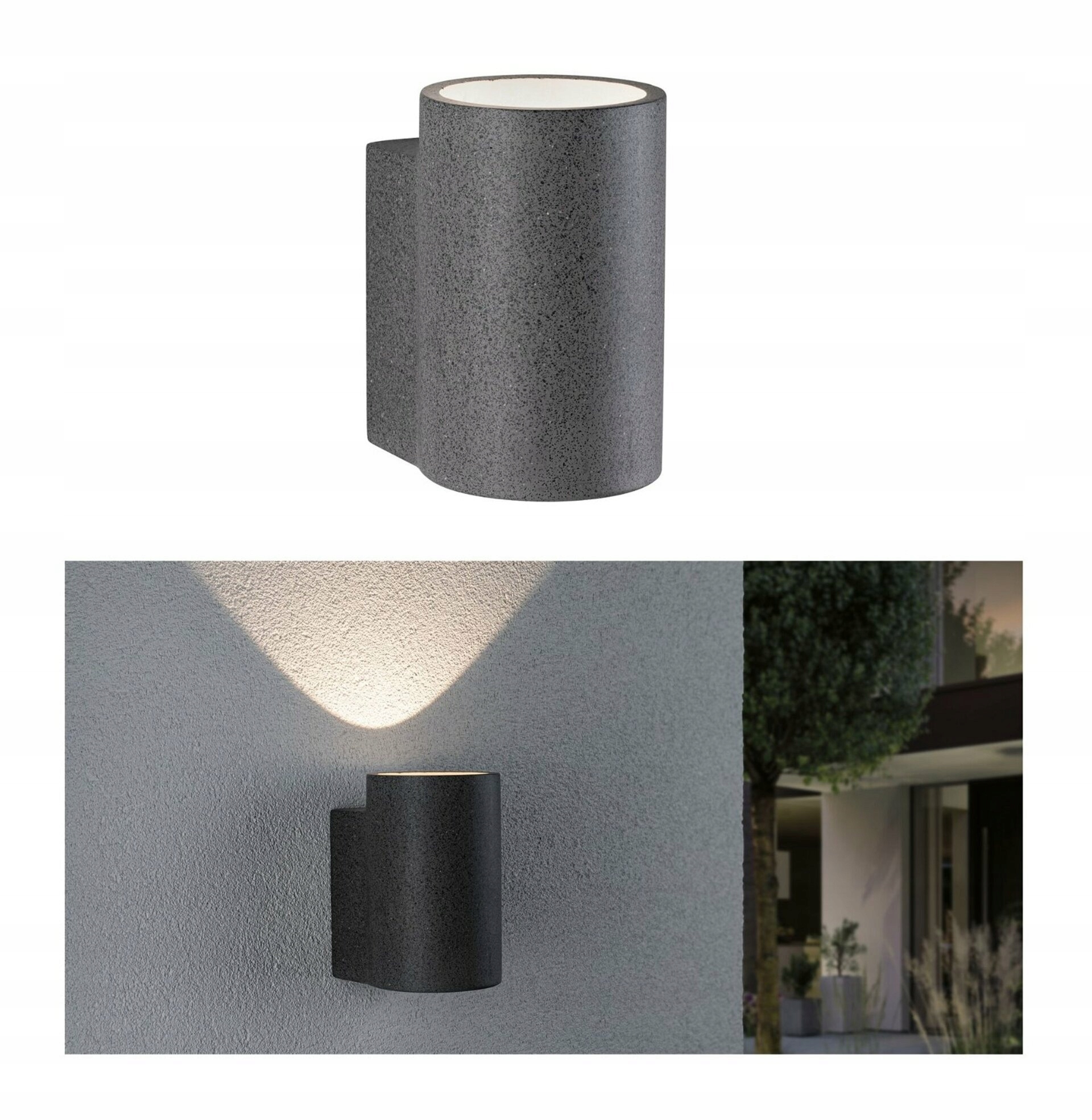 Vonkajšie nástenné Led svietidlo Paulmann Concrea 170mm IP65 6,8 W 3000K čierny