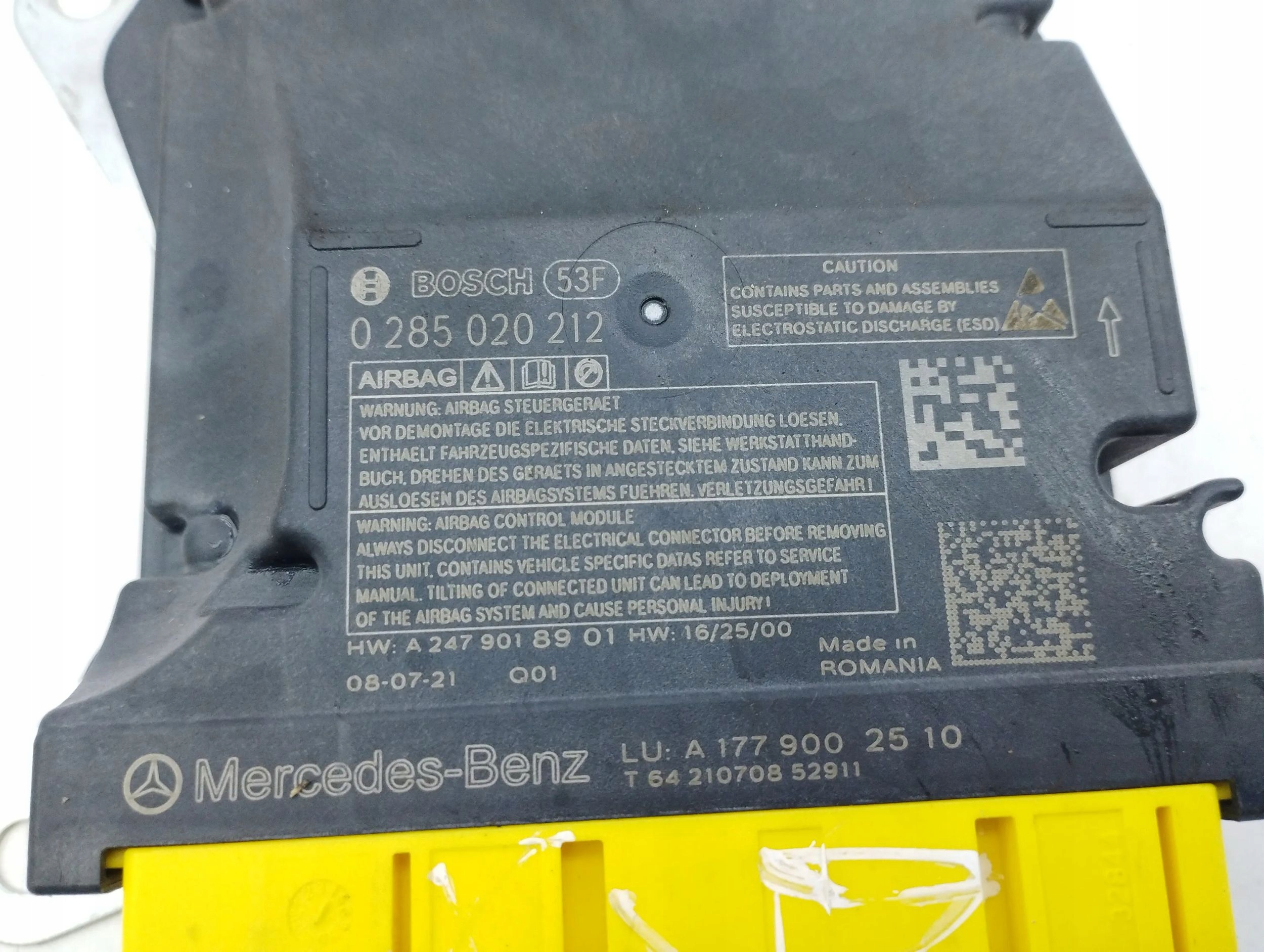 mercedes-benz EQA 2022 БЛОК УПРАВЛЕНИЯ airbag