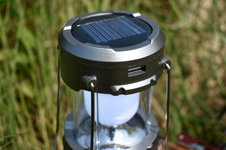 LAMPA SOLARNA NA BIWAK CAMPING MOCNA CZOŁÓWKA LED Model CAMP08