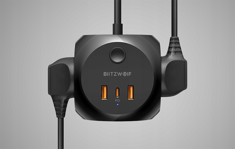 BLITZWOLF PRZEDŁUŻACZ LISTWA ŁADOWARKA SIECIOWA 3X AC 2X USB-A USB-C 2500W Waga produktu z opakowaniem jednostkowym 0.15 kg
