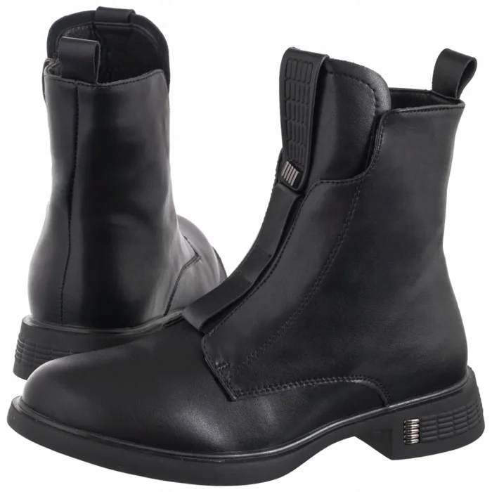 Dámské kožené Kotníkové Boty Filippo černé DBT7249/25 Black