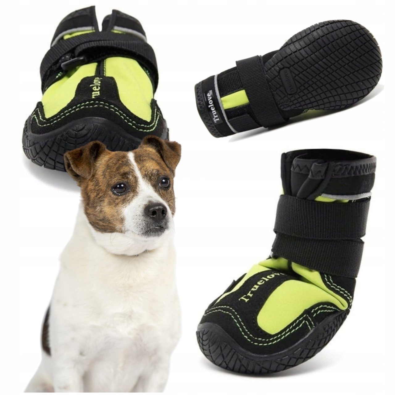 Levně Trekingové Boty Pro Psa Truelove Long Distance (2 ks) 3-4,5 cm Limetkové