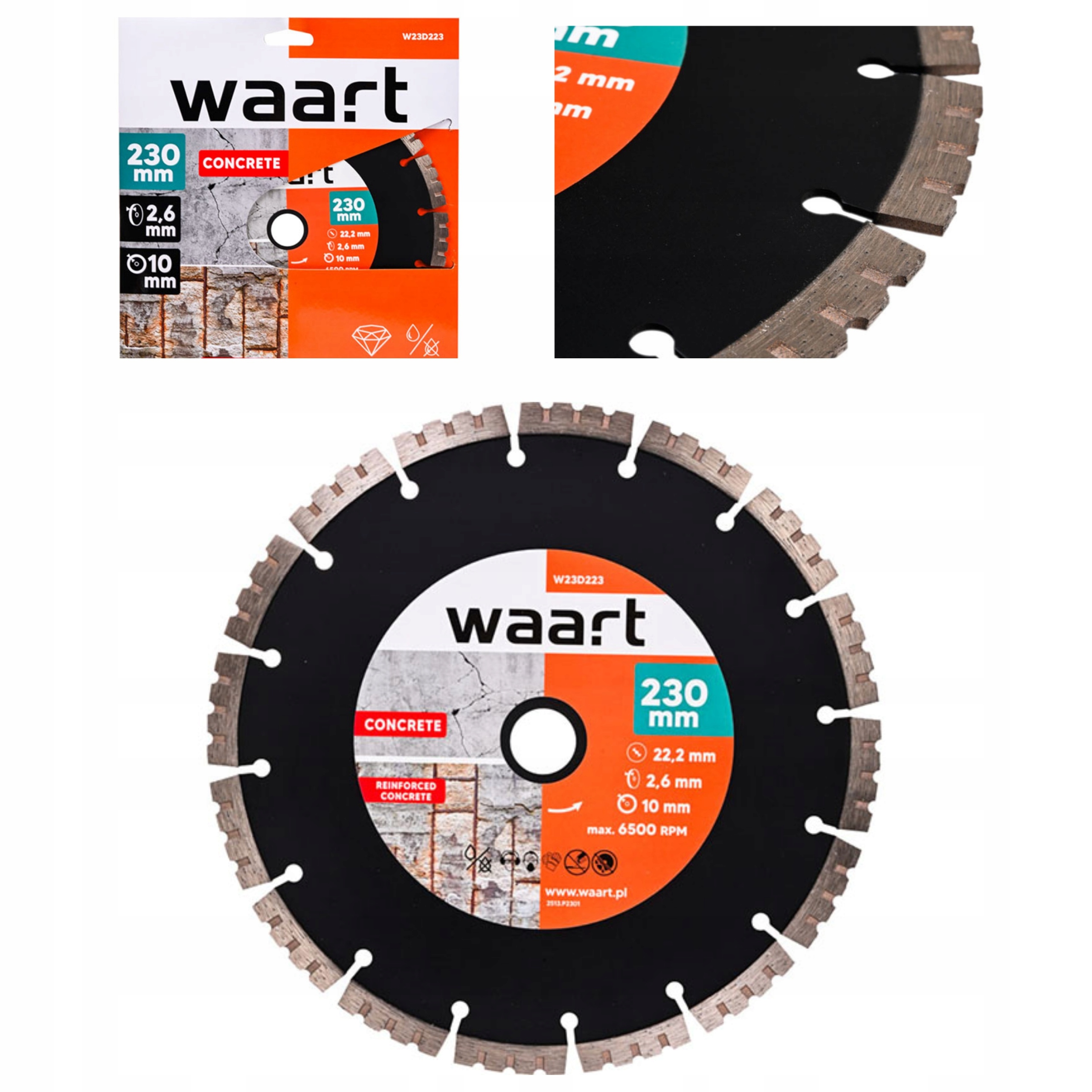 Tarcza Diamentowa 230mm Do Cięcia Kamienia,betonu, Betonu Zbrojonego, Cegły