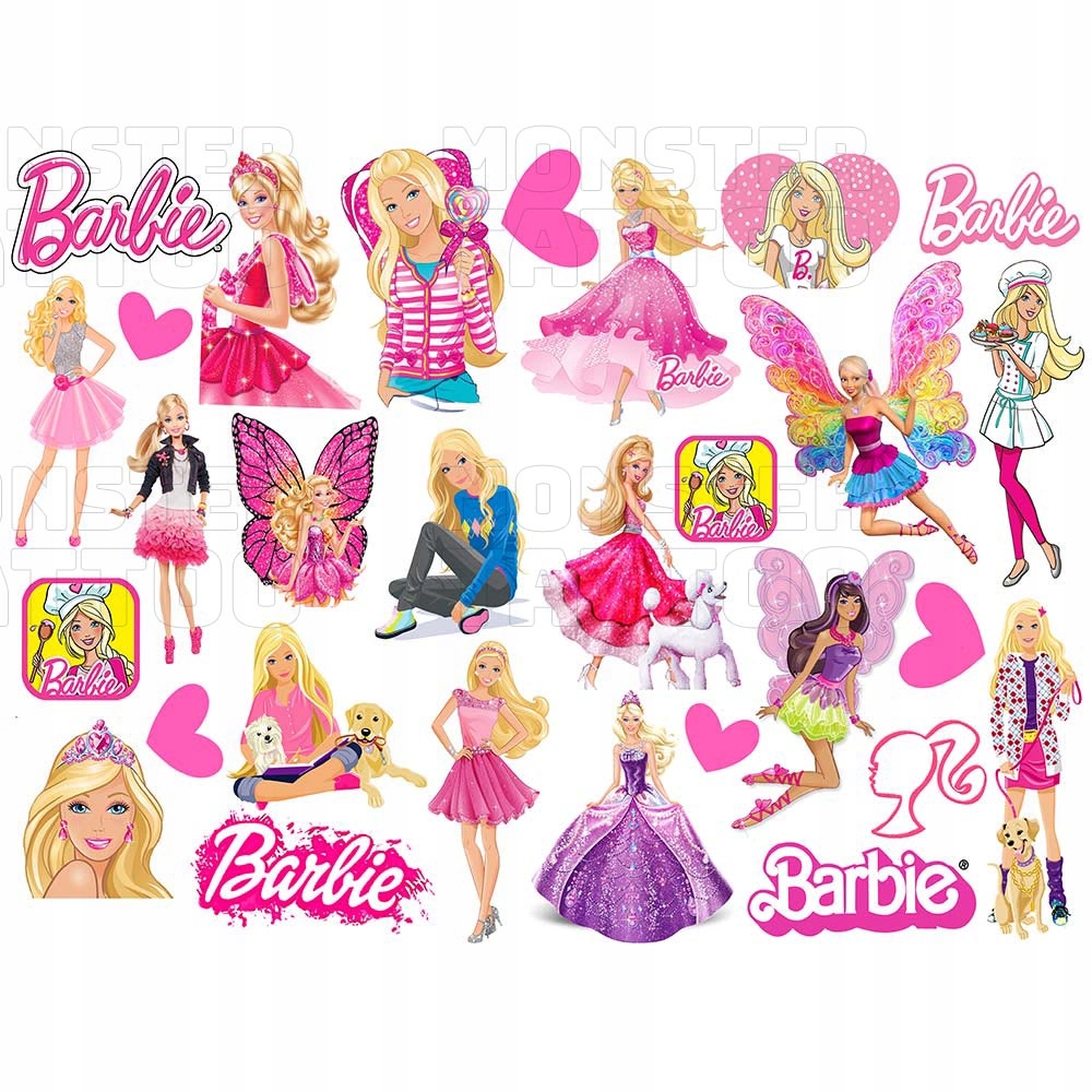 TATUAŻE TYMCZASOWE TYMCZASOWE DLA DZIECI DZIECIĘCE BARBIE WZORY ORYGINALNE Rodzaj gadżetu filmowy gamingowy