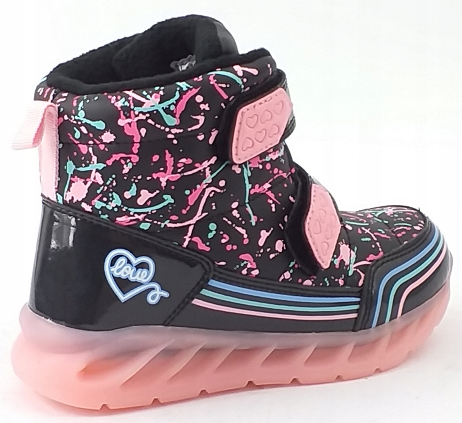 ŚNIEGOWCE AMERICAN CLUB ES140/23 CZARNE OCIEPLANE ŚWIECĄCA PODESZWA LED 27 Materiał inny materiał