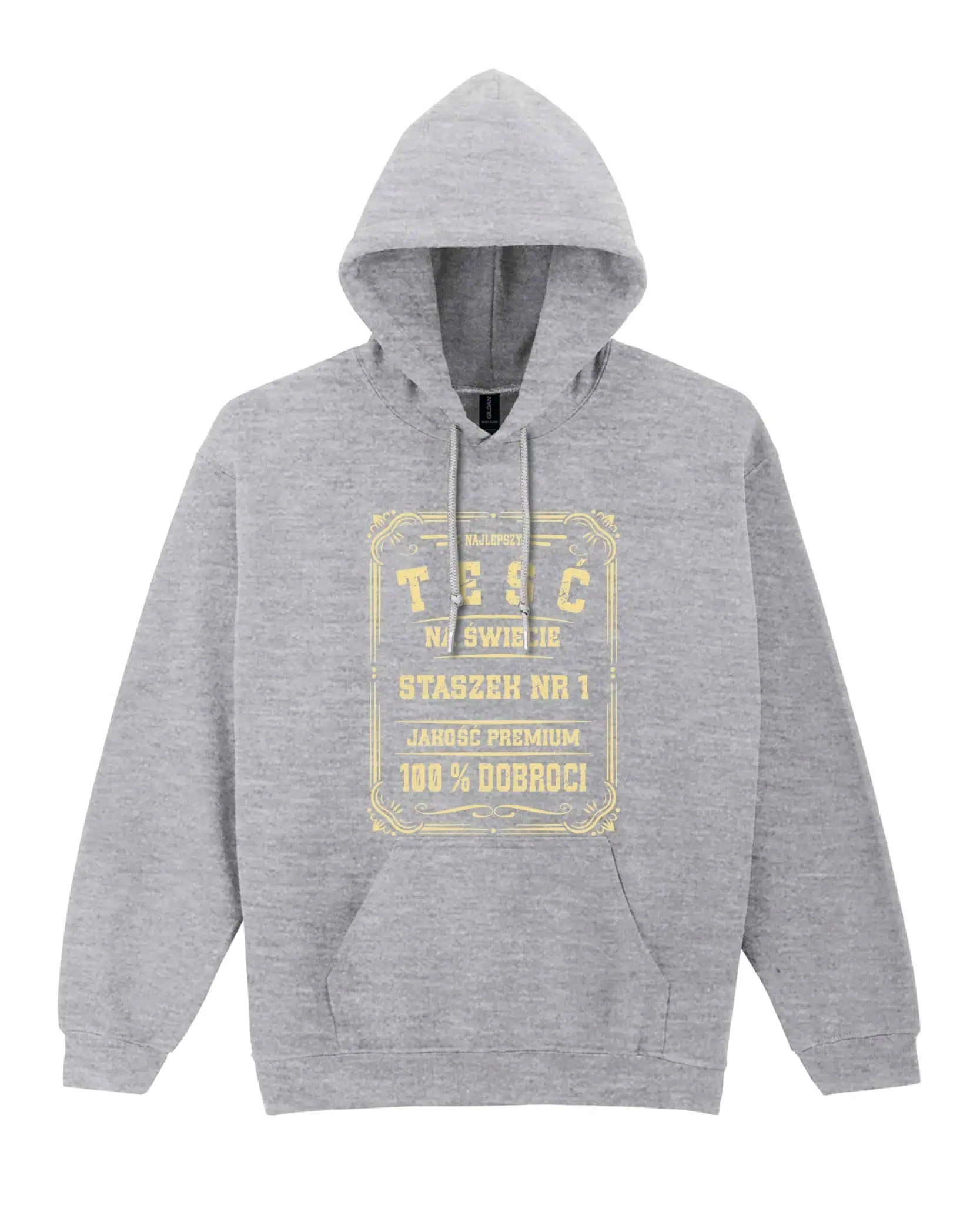 Mikina s kapucí pro tchána, personalizovaná, číslo 1, šedá XXL