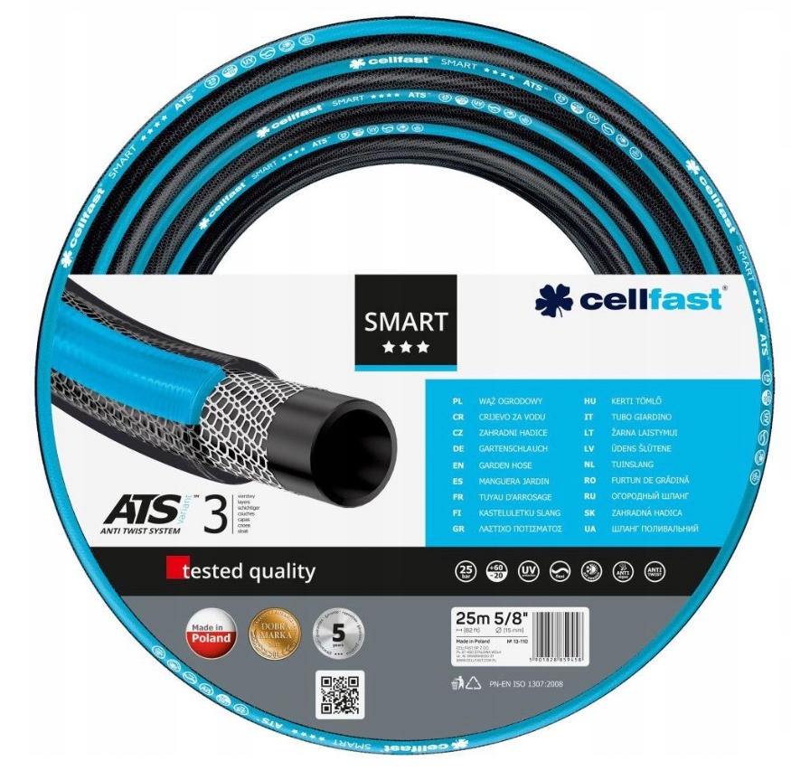 

Cellfast 13-110 Wąż Ogrodowy Smart Atsv 5/8'' 25m