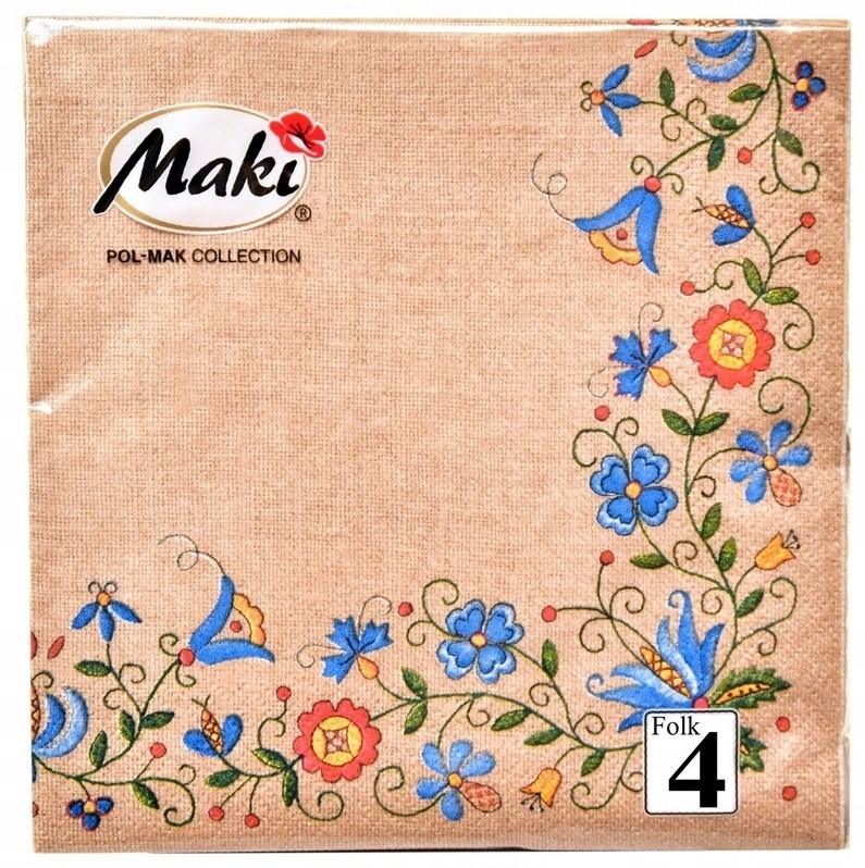 SERWETKI KASZUBSKIE 33x33cm 20szt wzory Typ serweta (serwetka)