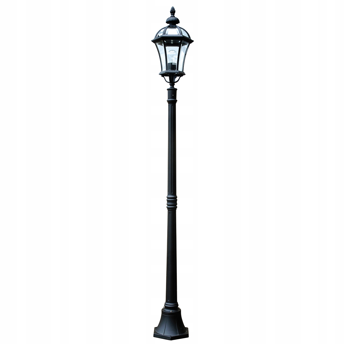 Stojacia vonkajšia záhradná lampa retro čierna 192 cm Garden Zone