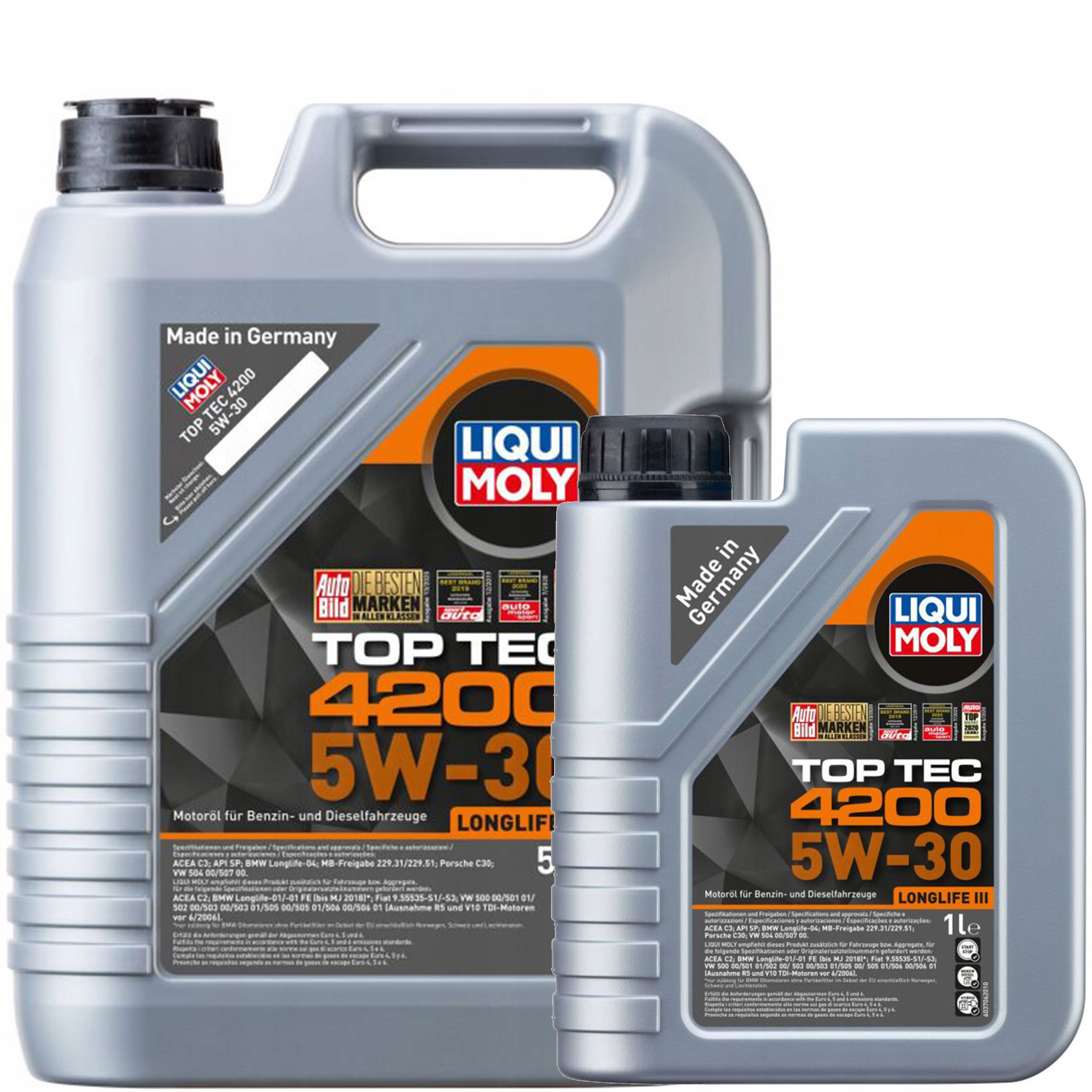 LIQUI MOLY TOP TEC 4200 5W30 LL 6L 504/507.00
