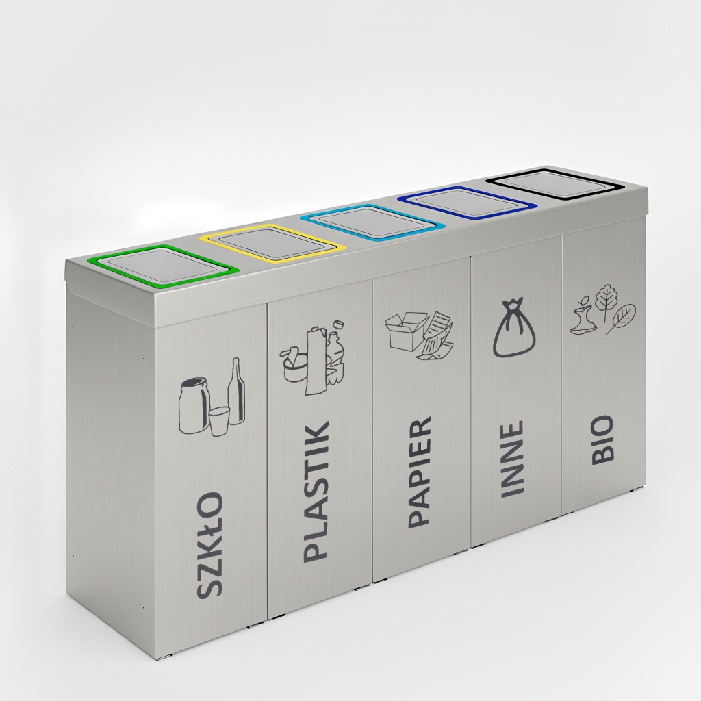 Odpadkový koš Deneb Levanto Pro stříbrný