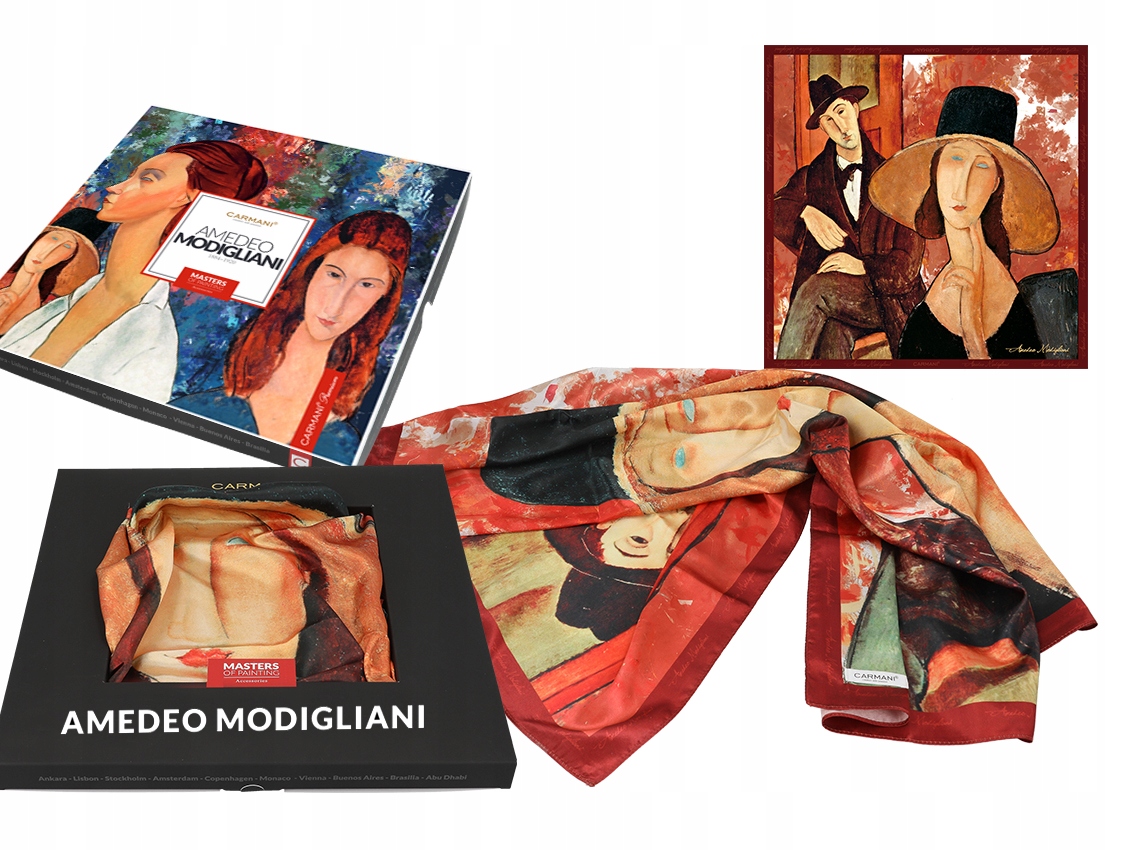 Dámský Šátek Modigliani Žena V Klobouku Mario Varvogli Šál