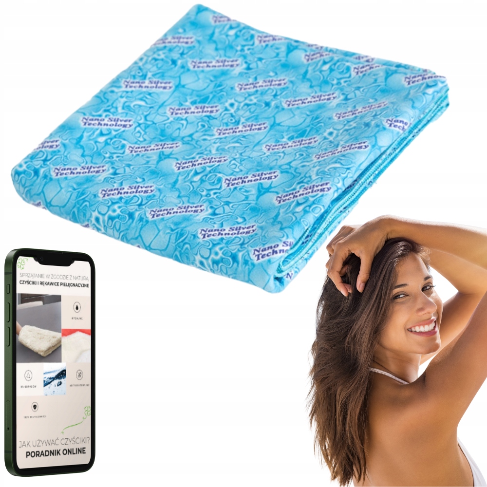 Veľký Rýchloschnúci Antibakteriálny Uterák Raypath, Modrý