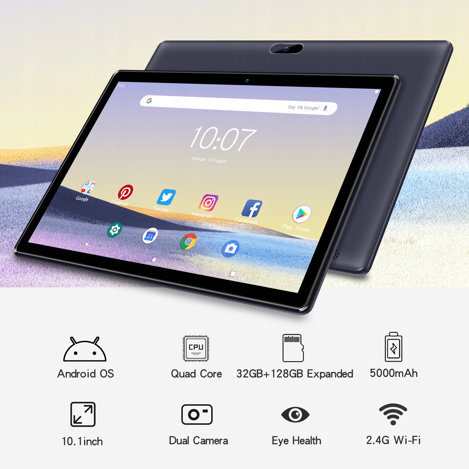 Android Tablet Pritom 10 inch Android 9.0 OS Tablet, 2GB RAM, 32GB