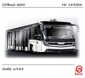 Letištní autobus Cobus 3000 Banzai 144503 měřítko 1/144