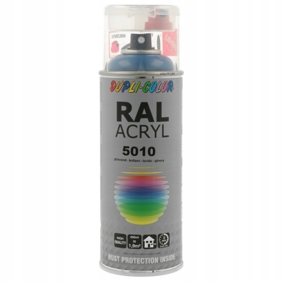 Dupli Color Lakier Spray Ral Akryl 5010 Niebieski Połysk Akrylowy 400ML