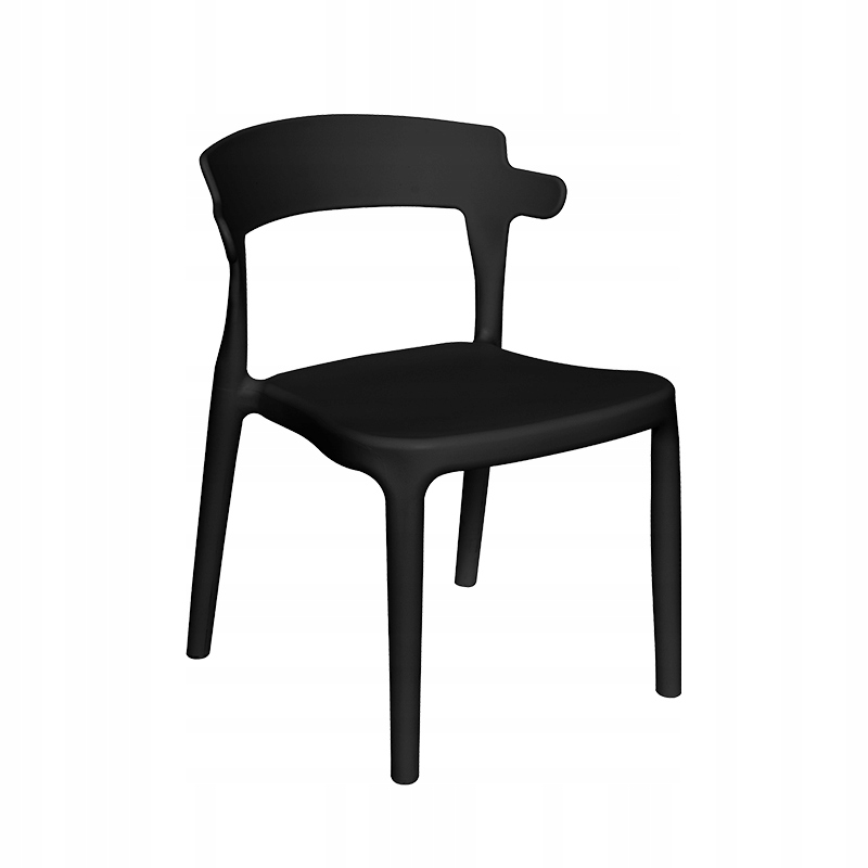 KRZESEŁKO DLA DZIECI Z OPARCIEM PLASTIKOWE CZARNE KRZESŁO DZIECIĘCE MOCNE Kolor czarny