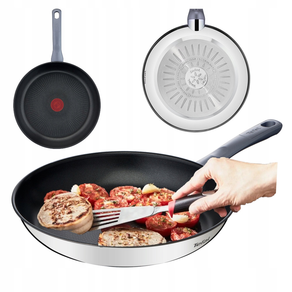 Patelnia Tefal Indukcja Nieprzywierająca Podwójna Powłoka Tytanowa 30CM
