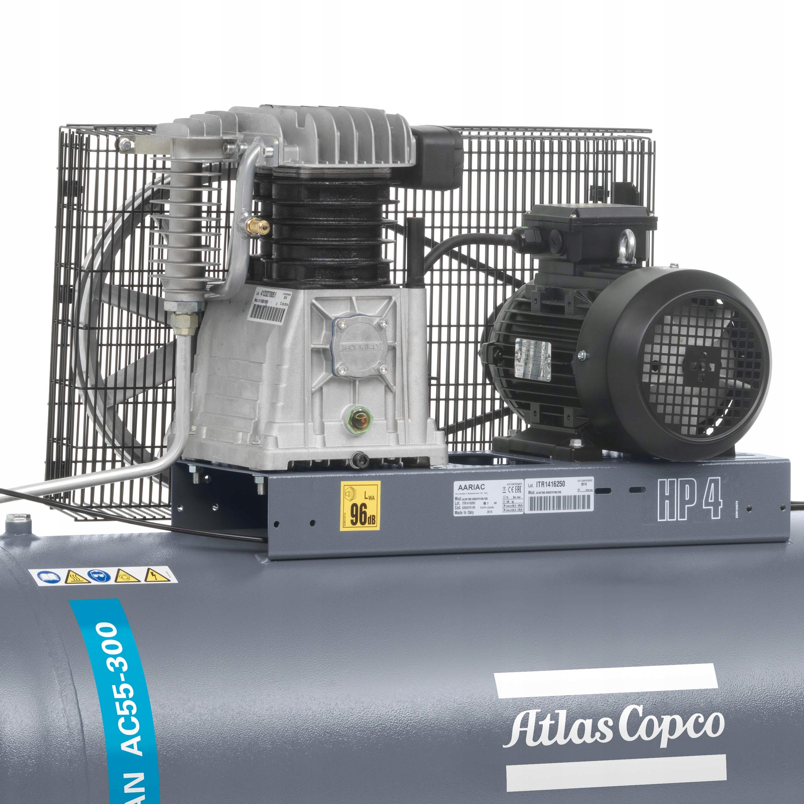 SPRĘŻARKA KOMPRESOR 300L ATLAS COPCO AC 55 E 300 T Układ zbiornika poziomy