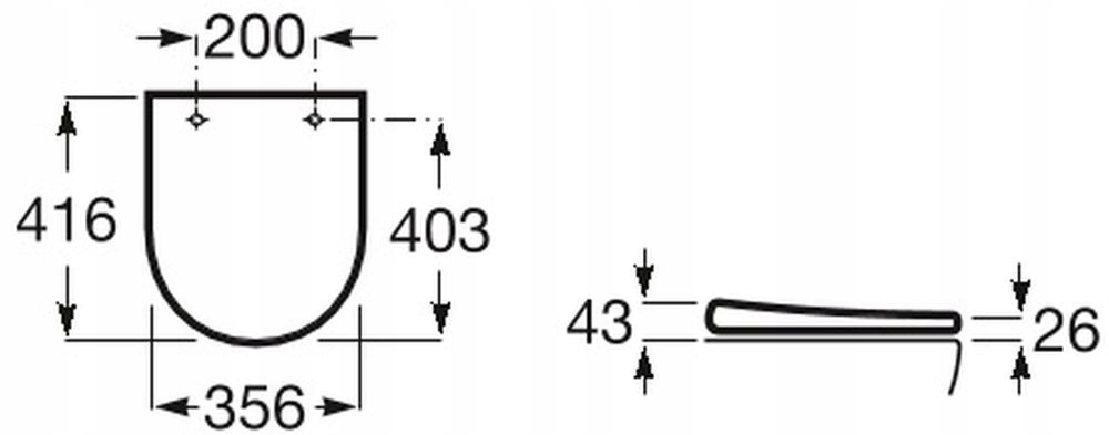 DESKA SEDESOWA SLIM WOLNOOPADAJĄCA ROCA GAP ROUND Marka Roca