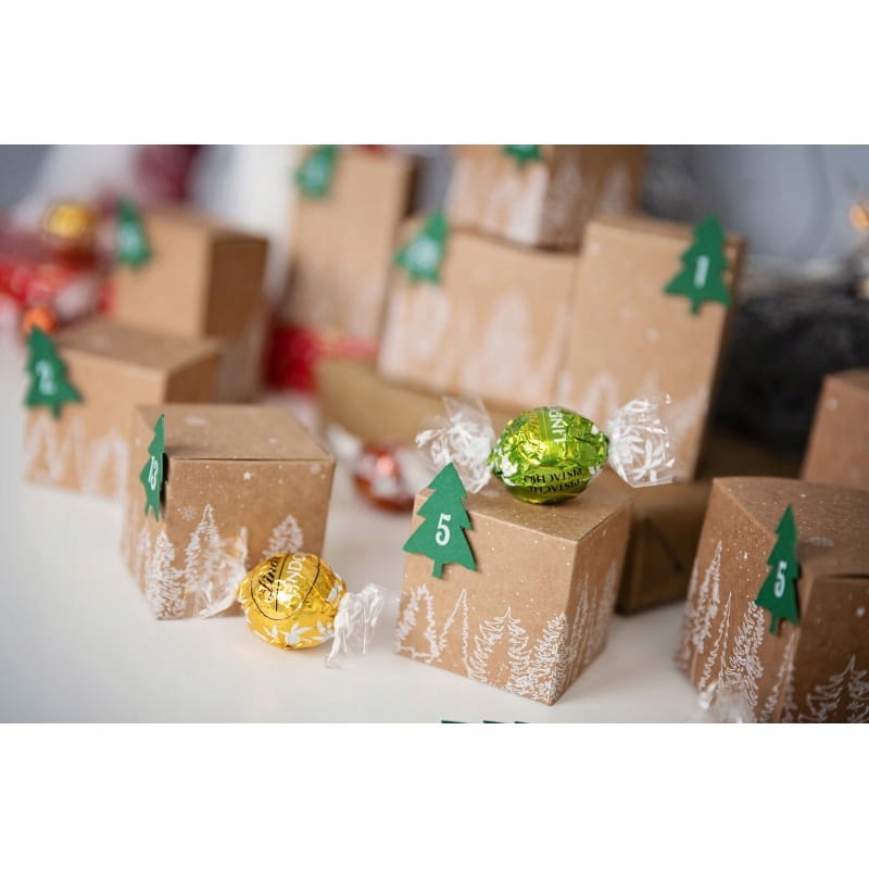 KALENDARZ ADWENTOWY KRAFT DIY PUDEŁKA