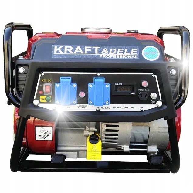Agregat prądotwórczy przenośny jednofazowy 1500 W benzyna Kraft&Dele KD150
