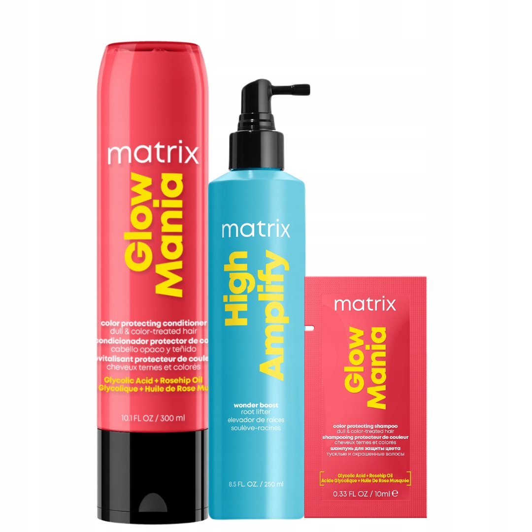 Matrix Glow Mania kondicionér 300 ml sprej na vlasy High Amplify 250 ml