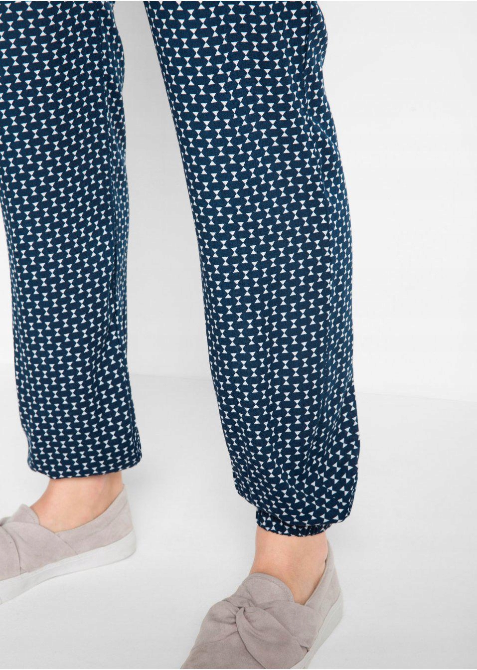 LUŹNE SPODNIE CIĄŻOWE__46 Kolor niebieski