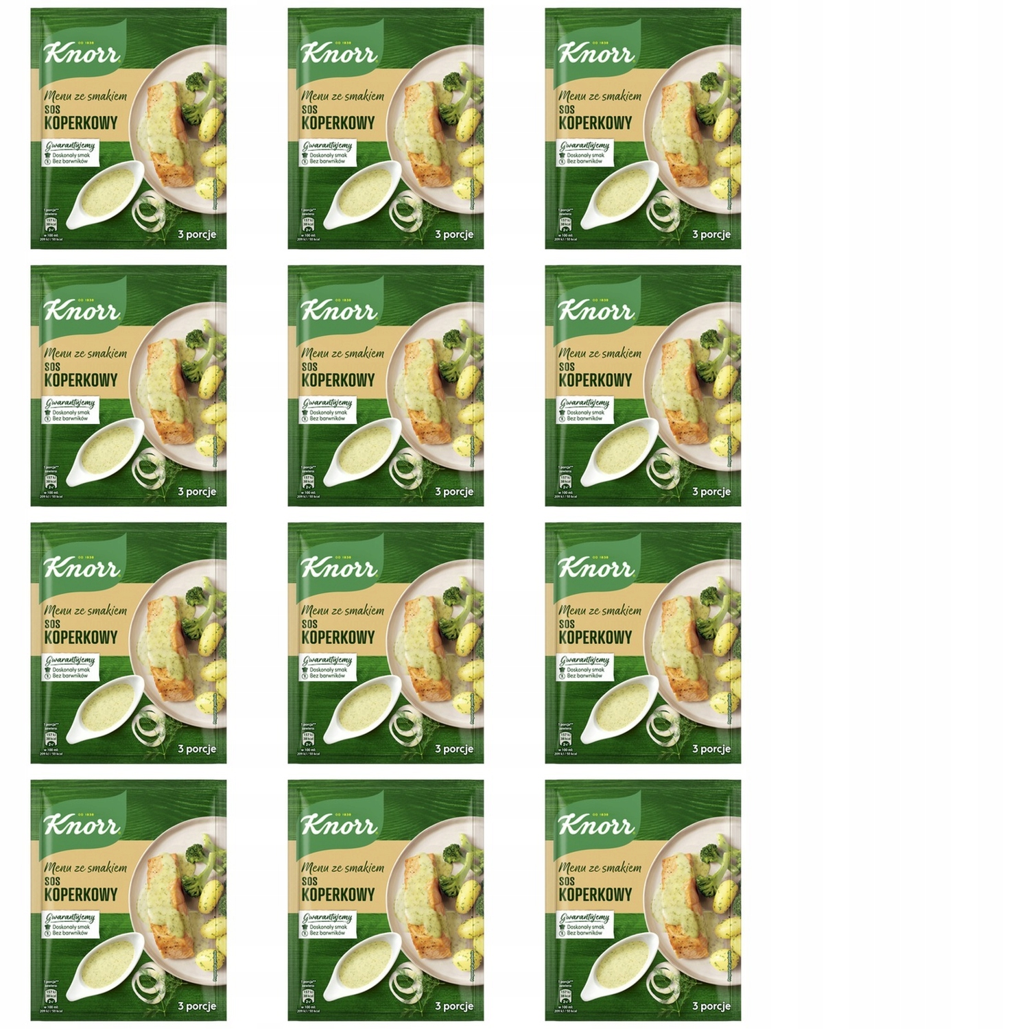 12x 31g Knorr Sos koperkowy Pół Kartonu