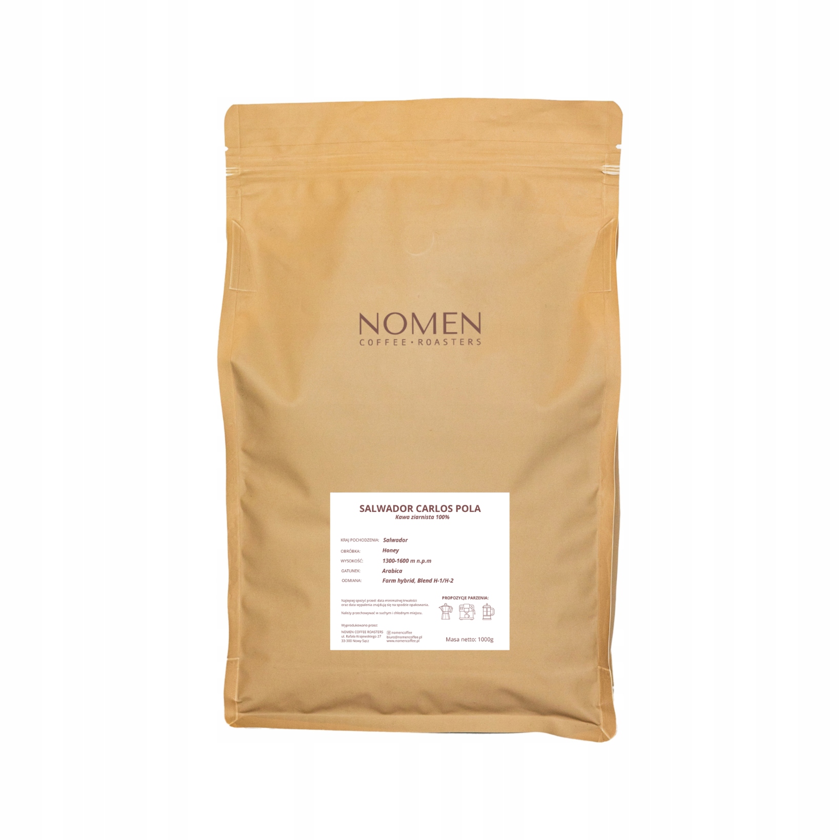 Káva zrnková Salvador Carlos Pola 1 kg 100% Arabica do kávovaru