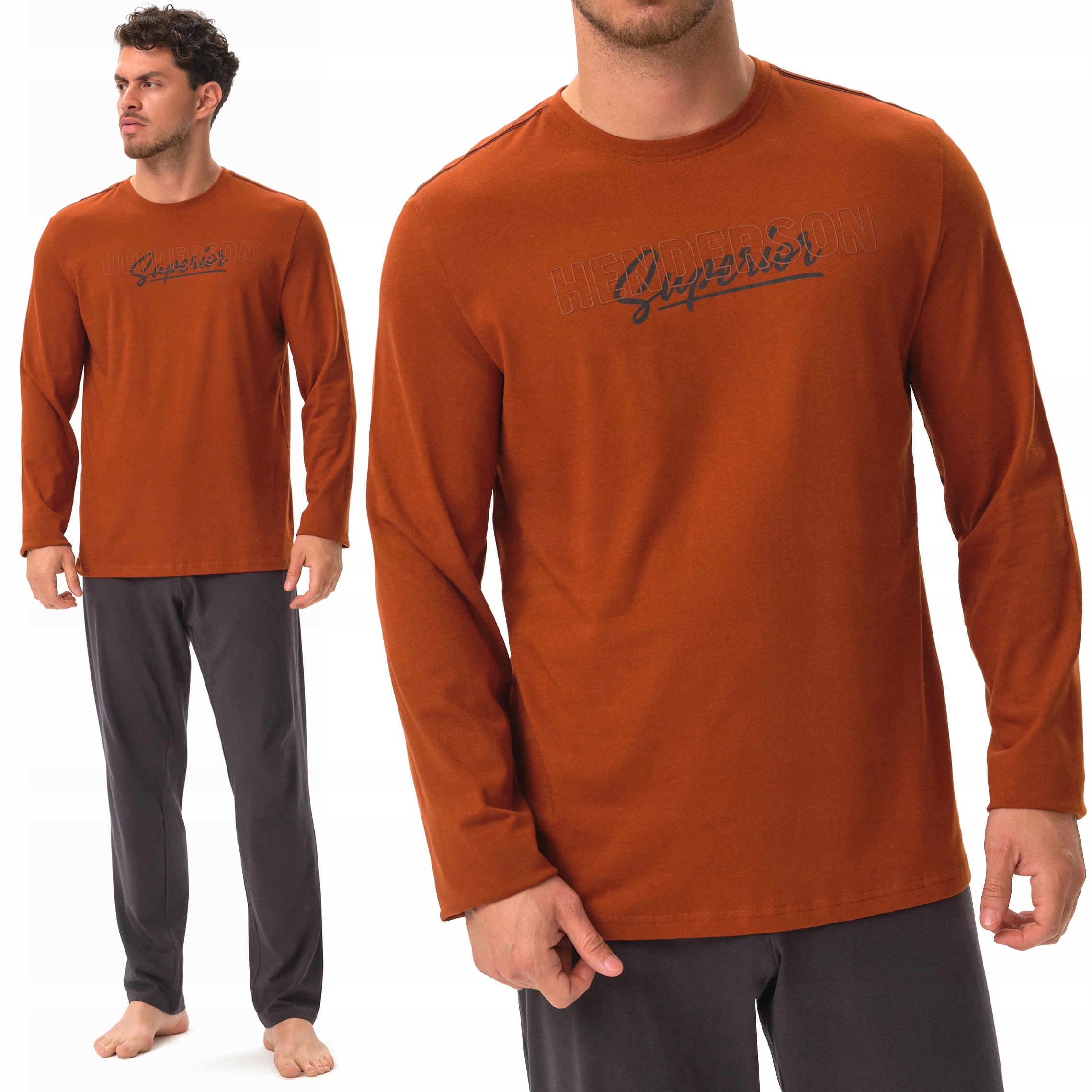 Henderson Jupiter pánské pyžamo s dlouhým rukávem 100% Bavlna XXL