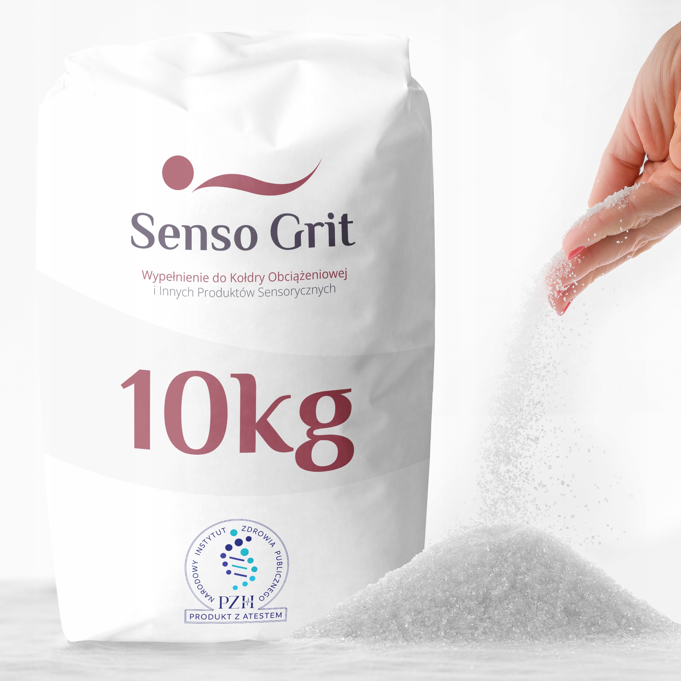 Granulát Senso Grit pro senzorickou přikrývku sklo do přikrývky 10 kg Atest Pzh