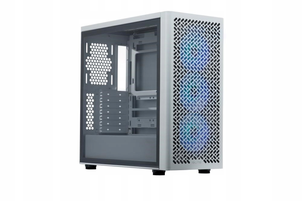 Cooler Master case Elite 502 White, Průhledná bočnice, Atx, 3x 120mm…