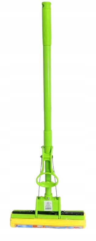 Levně Pěnový houbový mop s houbičkou, vytlačovací teleskopová tyč