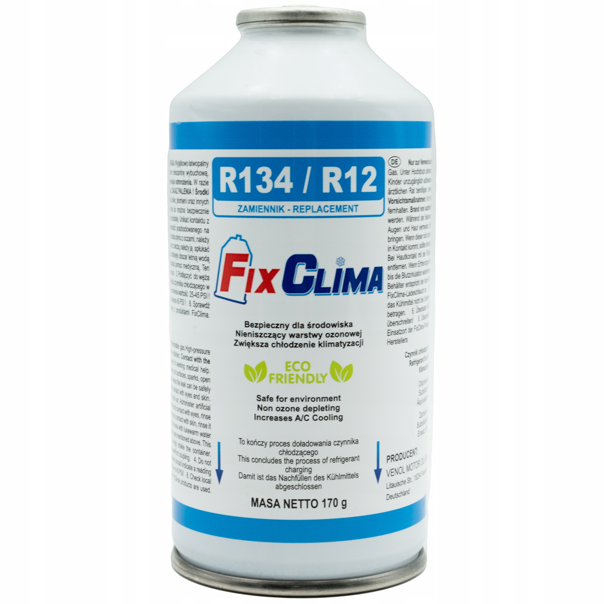 ZESTAW DO NAPELNIANIA KLIMATYZACJI NA R134a I R12 Manufacturer catalog number Puszka Wezyk Adapter