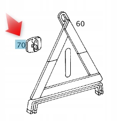 WSPORNIK UCHWYT TRÓJKĄTA OSTRZEGAWCZEGO MERCEDES
