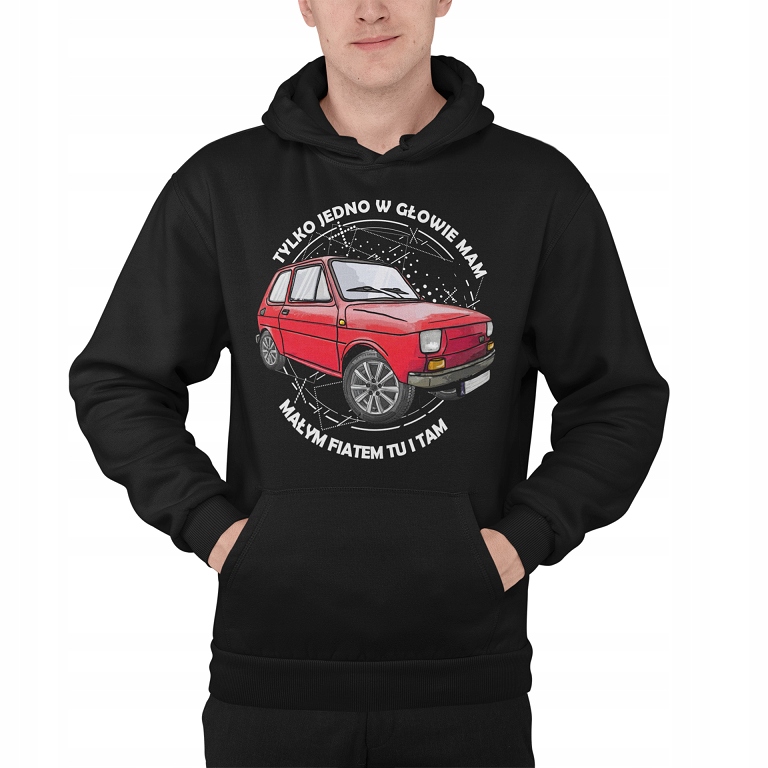 

Bluza Kangurka Z Nadrukiem Maluch Fiat 126P