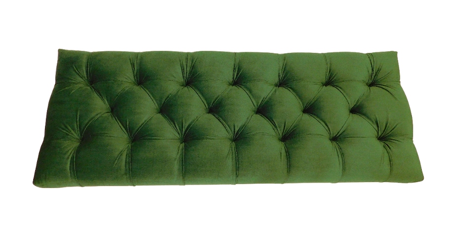 Polštář čalouněného sedáku prošívaný 105x40 cm H10 cm lahvově zelená barva