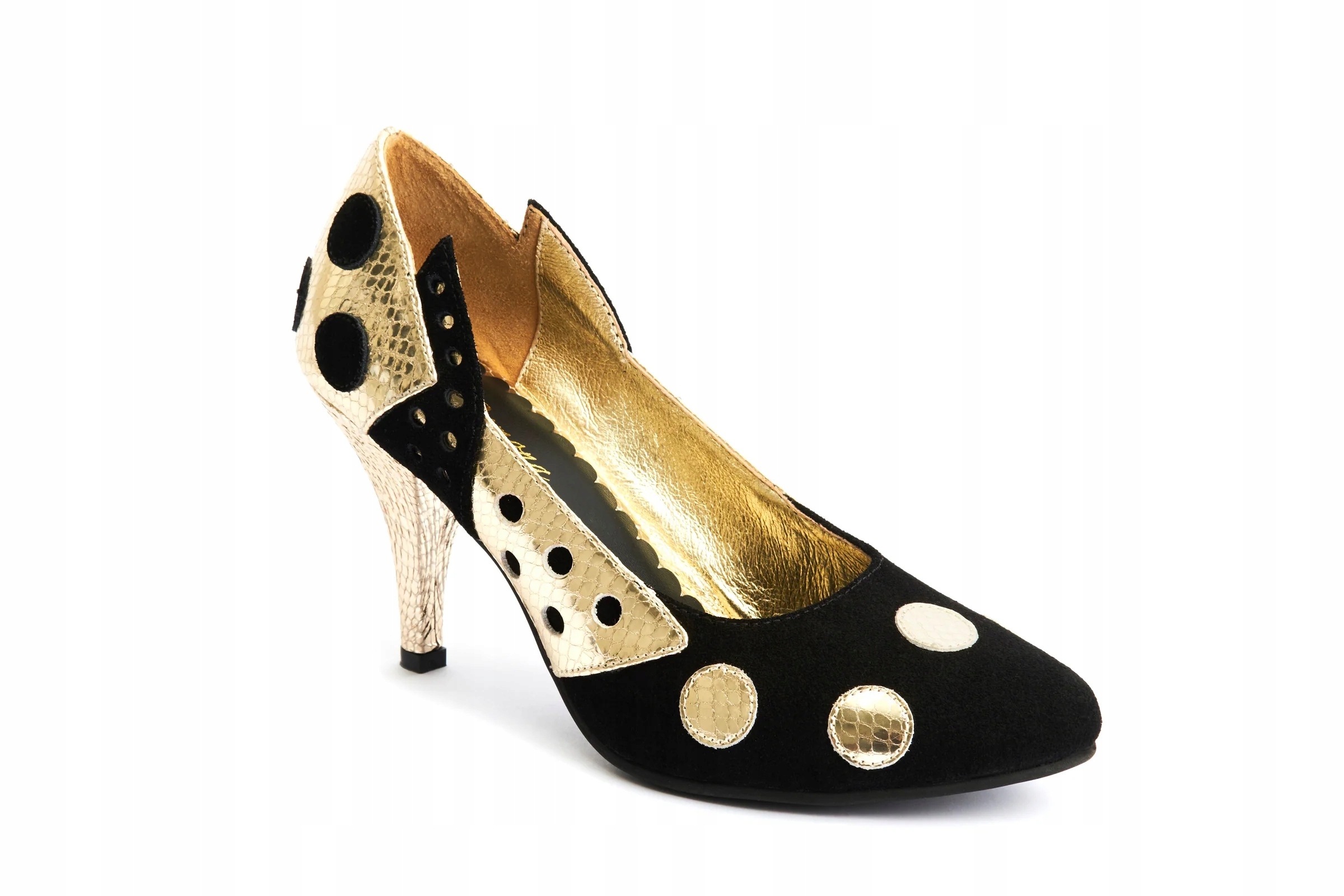 Lola Ramona Stiletto Black Gold lodičky Eu 36