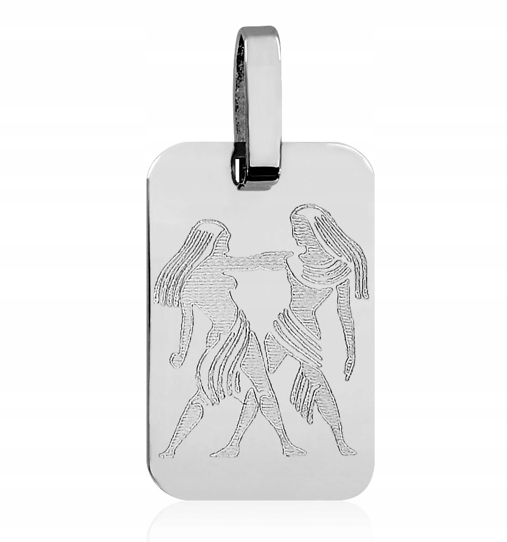 Plech Blíženci Dvojčata Znamení Zvěrokruhu Stříbro