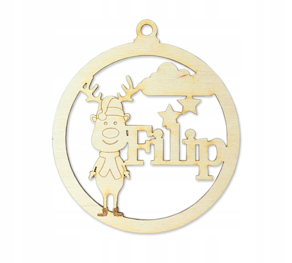 

Drewniana Bombka Z Imieniem Dedykacja Na Święta