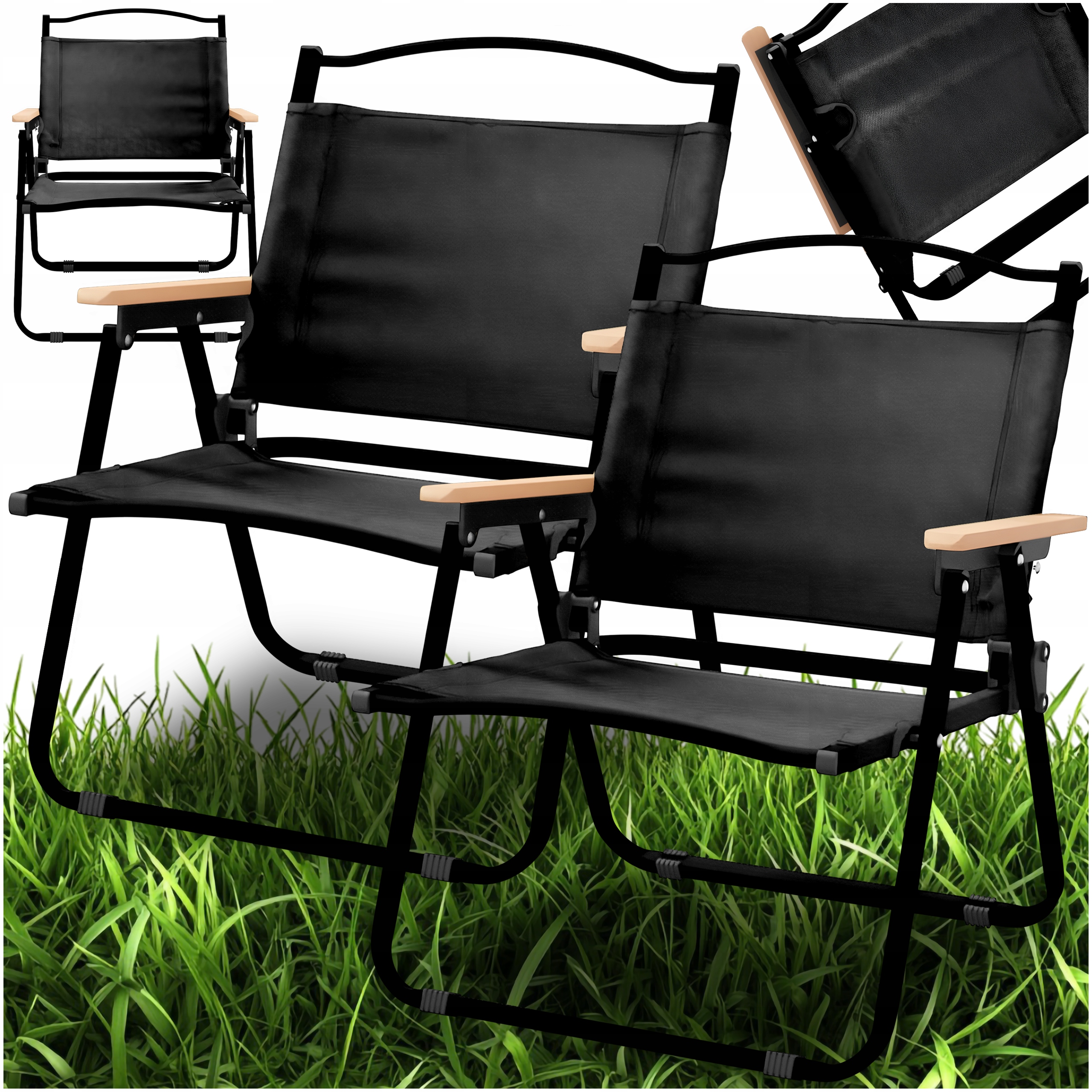 2X Zahradní Křeslo Na Terasa Balkon, Skládací, Kovové, Moderní Křeslo