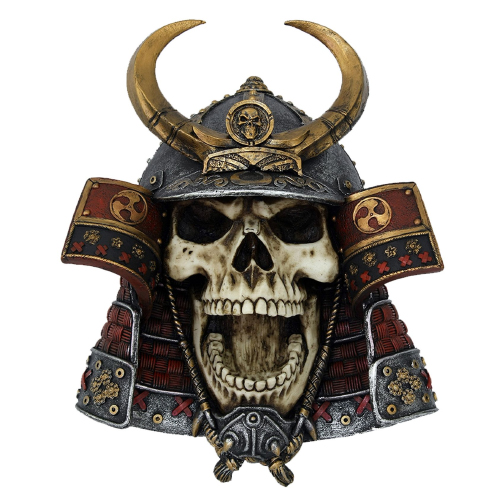 KABUTO SKULL - NemesisNow - Dekoracja ścienna czaszka samuraj