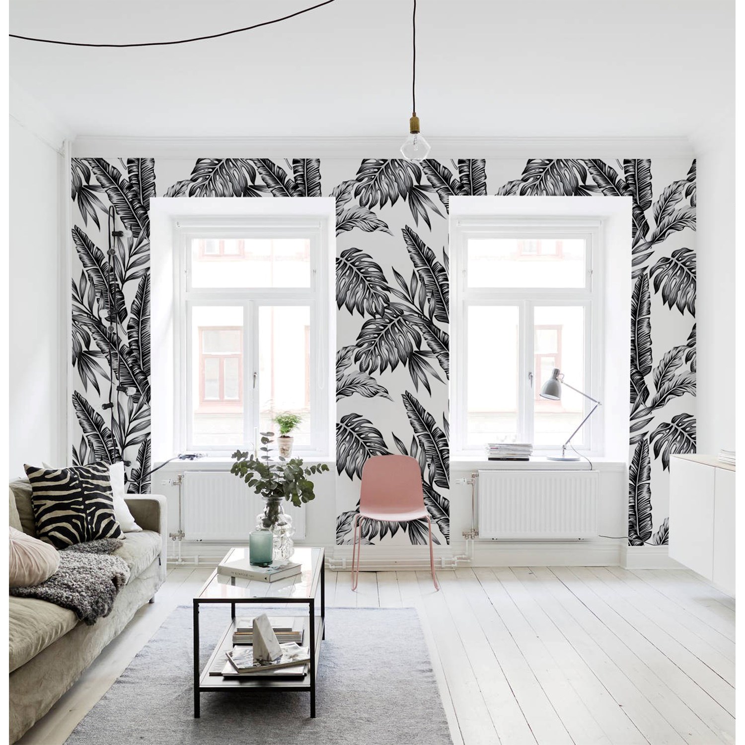 

Fototapeta Rośliny czarno-białe tropikalne 250x250