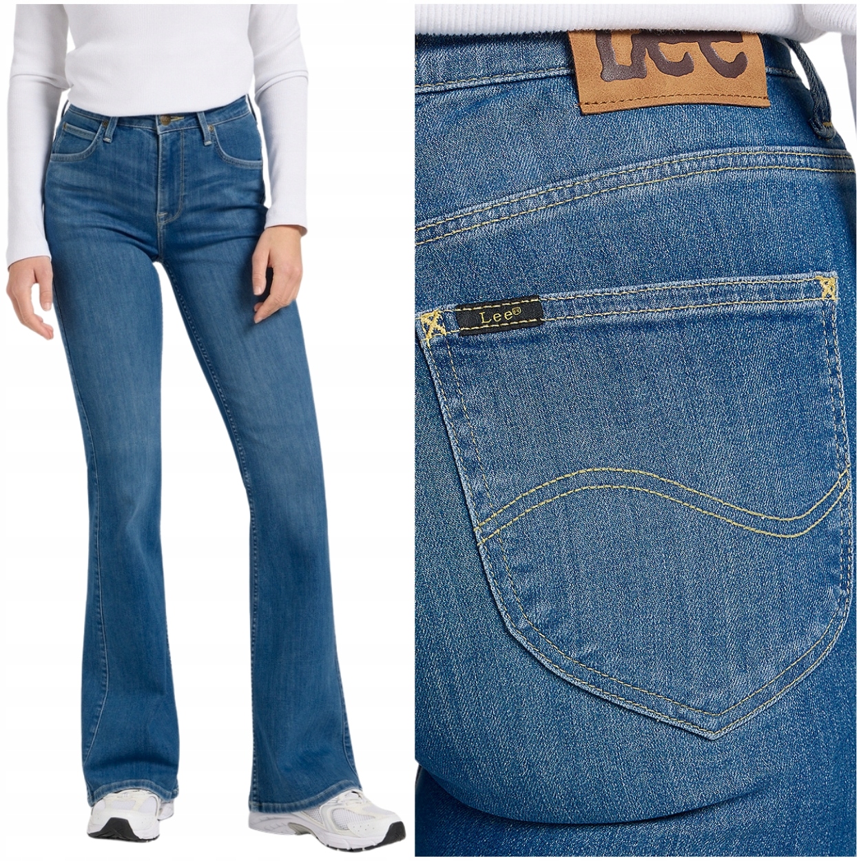 Lee Breese flare Deep Hum vysoké dámské džínové kalhoty se zvony W31 L31