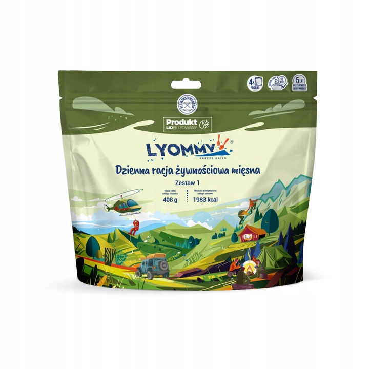 Lyommy Dzienna racja żywnościowa Owsianka Musaka kurczak curry sernik