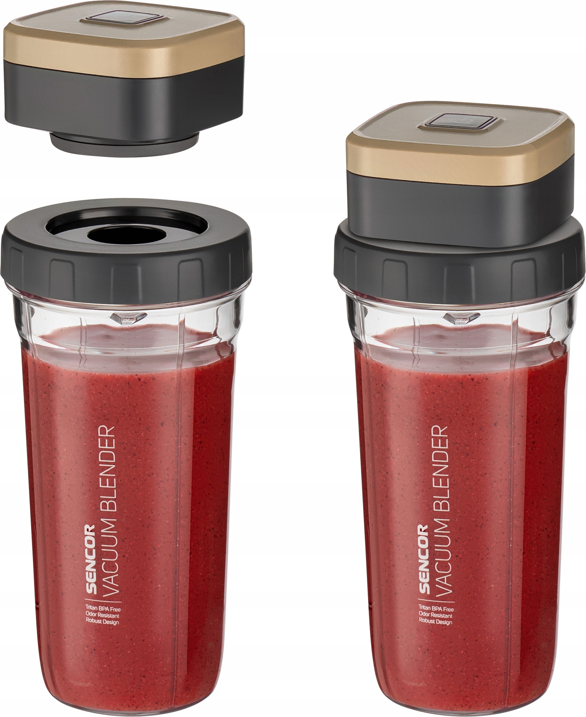 Blender kielichowy próżniowy Sencor 1500W Złoty Materiał wykonania kielicha tworzywo sztuczne